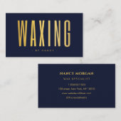 Waxing Navy And Gold  Visitenkarte (Vorne/Hinten)