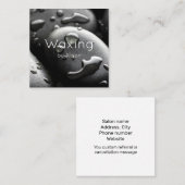 Waxing schwarz quadratische visitenkarte (Vorne/Hinten)