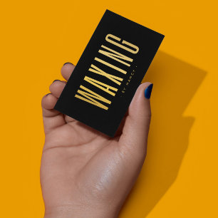 Waxing Schwarz und Gold Visitenkarte