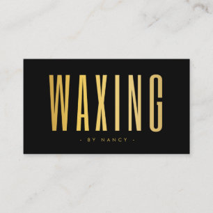Waxing Schwarz und Gold Visitenkarte