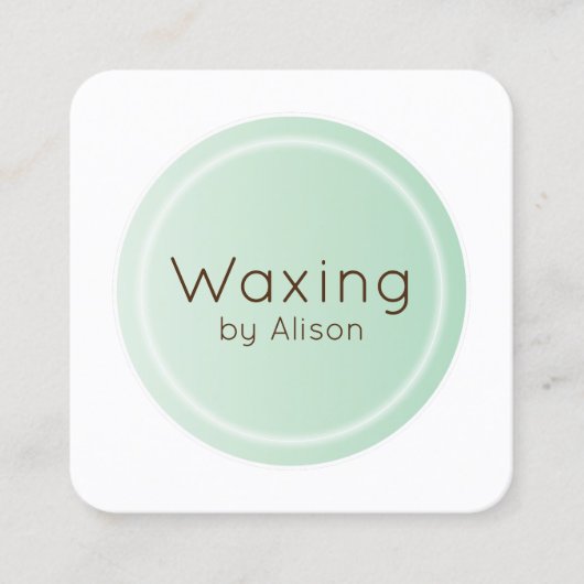 Waxkunde Nackengrün Quadratische Visitenkarte (Vorderseite)