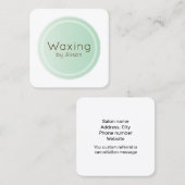 Waxkunde Nackengrün Quadratische Visitenkarte (Vorne/Hinten)