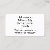 Waxkunde Visitenkarte (Rückseite)