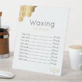 Waxtechniker/Ästhetiker, goldene Honigbiene Sockelschild (In Situ)