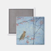 Waxwing 2013 Öl auf Leinwand Magnet (Vorderseite/Rückseite)