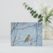 Waxwing 2013 Öl auf Leinwand Postkarte (Stehend Vorderseite)