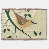 Waxwing Bird Blanket Decke (Vorderseite)