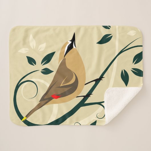 Waxwing Birds Sherpadecke (Vorderseite (Horizontal))