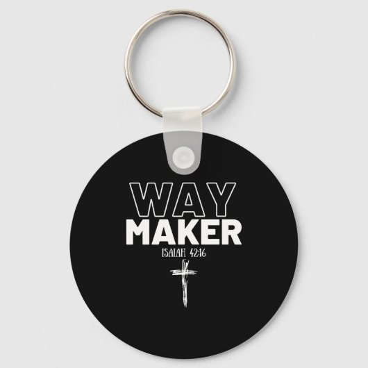 Way Maker Isaiah 42_16 Christian Tee Premium  Schlüsselanhänger (Vorderseite)