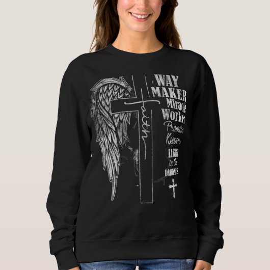 Way Maker Miracle Worker Promise Keeper, Faith, Ch Sweatshirt (Vorderseite)