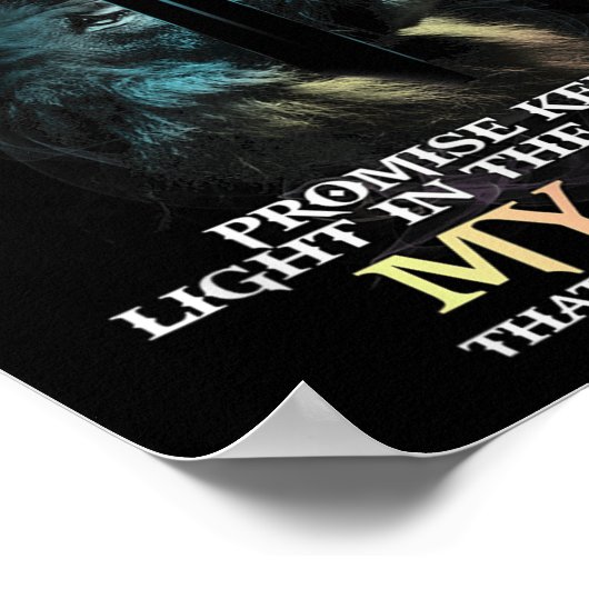 Way Maker Miracle Worker Promise Keeper Light In D Poster (Ecke)