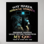 Way Maker Miracle Worker Promise Keeper Light In D Poster (Vorne)