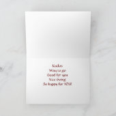 "WAY TO GO" "KUDOS" "GOOD FOR YOU" GLÜCKWÜNSCHE!!! KARTE (Innenseite)