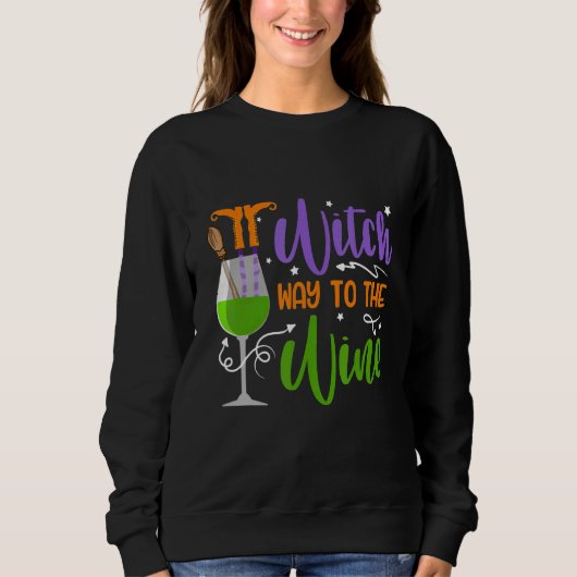 Way To The Wine Halloween Witch Cool Tee (Vorderseite)