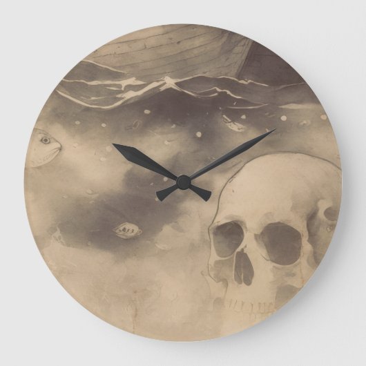 Way under the  Sea Große Wanduhr (Vorderseite)