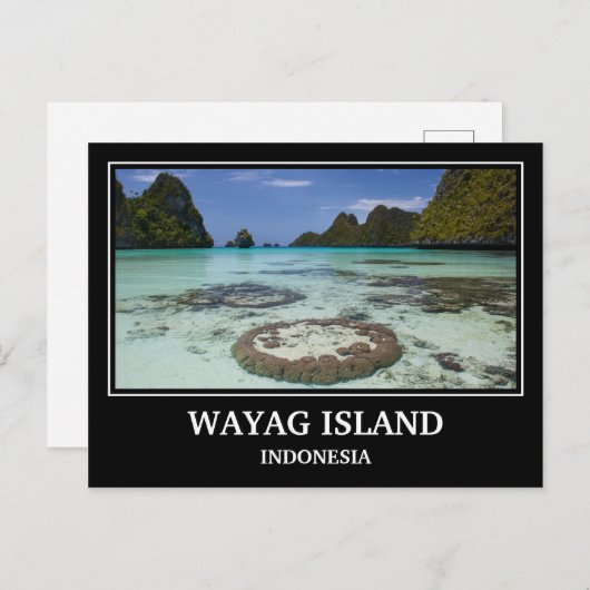 Wayag Island Indonesien Postkarte (Vorne/Hinten)
