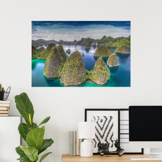 Wayag Island Landschaft, Indonesien Poster (Heimbüro)