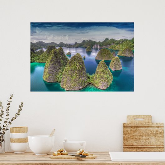 Wayag Island Landschaft, Indonesien Poster (Küche)
