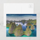 Wayag Island Landschaft, Indonesien Postkarte (Vorne/Hinten)