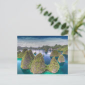 Wayag Island Landschaft, Indonesien Postkarte (Stehend Vorderseite)