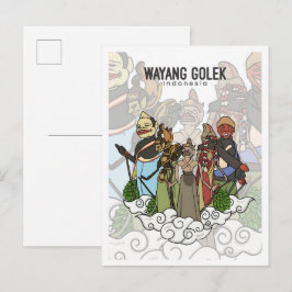 Wayang Golek West Java Indonesien Reise Postkarte