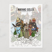 Wayang Golek West Java Indonesien Reise Postkarte (Vorderseite)