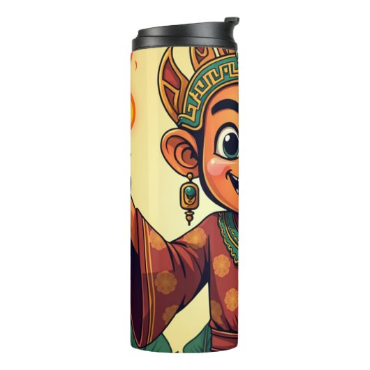 Wayang Javanisch Thermosbecher (Nach links gedreht)