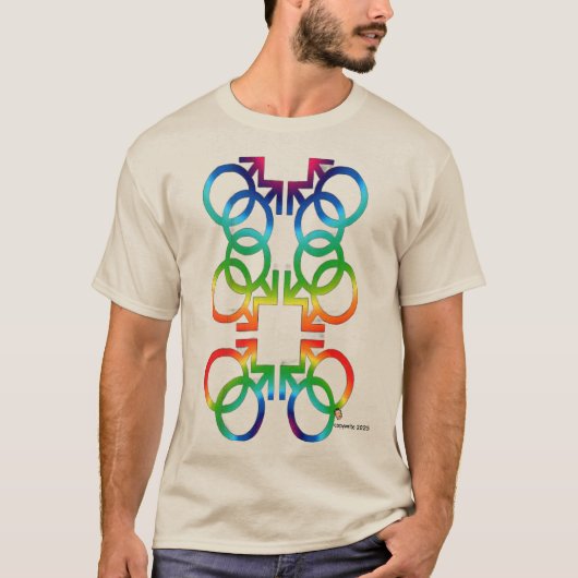 WAyCOOL VOLLER REGENBOGEN-GRADIENT-FARBIGER T-Shir T-Shirt (Vorderseite)