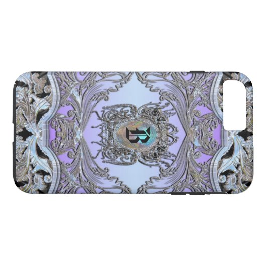 Wayde Hill Chic Viktorianisch Monogram Case-Mate iPhone Hülle (Rückseite (Horizontal))