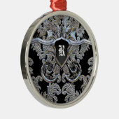 Waydhill Exquisite Viktorianische Monogramm Silbernes Ornament (Rechts)