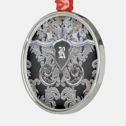 Waydhill Exquisite Viktorianische Monogramm Silbernes Ornament (Links)