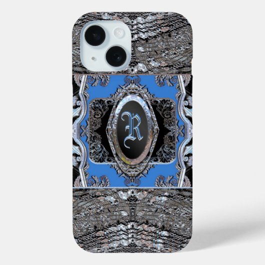 Waydkleine Viva Baroque Monogram Case-Mate iPhone Hülle (Rückseite)