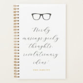 Wayfarer Glasses Script Zitat Personalisiert Planer (Vorderseite)