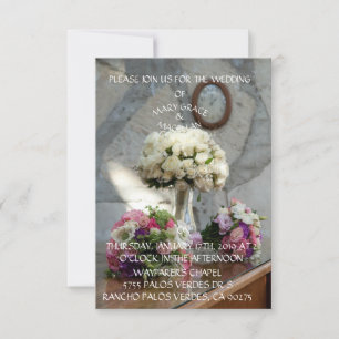WAYFARERS CHAPEL WEDING INVITATION RSVP KARTE