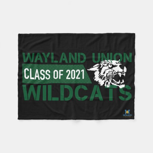 Wayland Union Wildcats #3 Fleecedecke (Vorderseite (Horizontal))