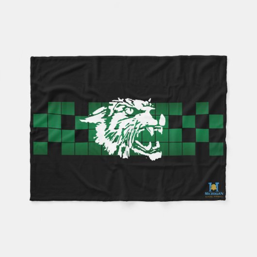 Wayland Union Wildcats #5 Fleecedecke (Vorderseite (Horizontal))