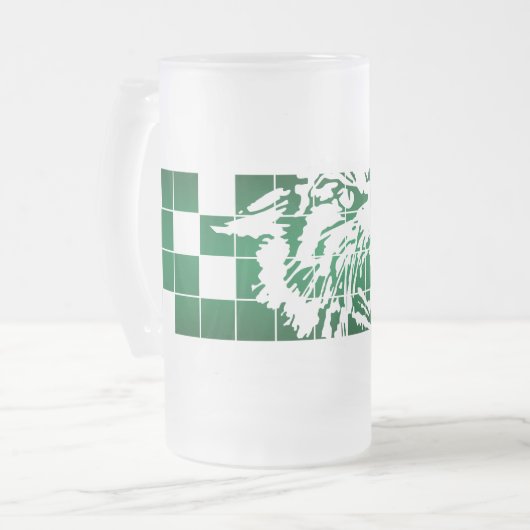 Wayland Union Wildcats #5 Mattglas Bierglas (Vorderseite Links)