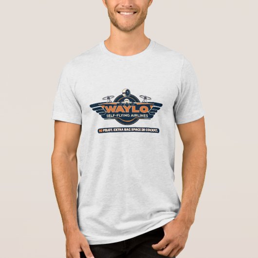 Waylo Self-Flying Airlines (Fiktiv) Tri-Blend Shirt (Vorderseite)