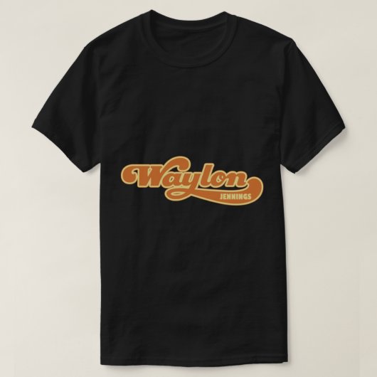 Waylon Jennings Script Logo Classic T - Shirt (Design vorne)