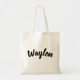 Waylon Name in geschwungener Schrift Tragetasche