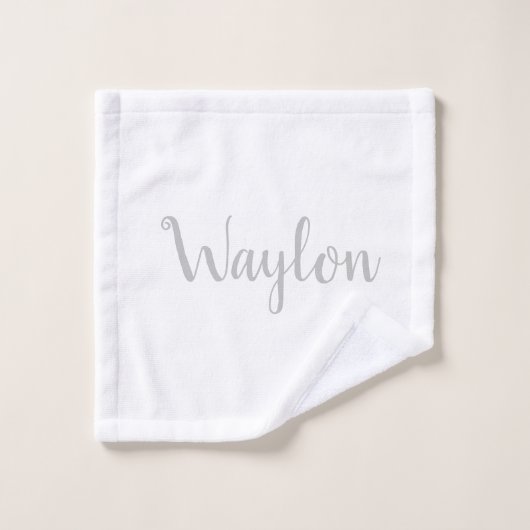 Waylon Name in hellgrau, Waschlappen (Waschlappen)