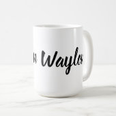 Waylon Name in kurvenreicher Schrift, Kaffeetasse (VorderseiteRechts)