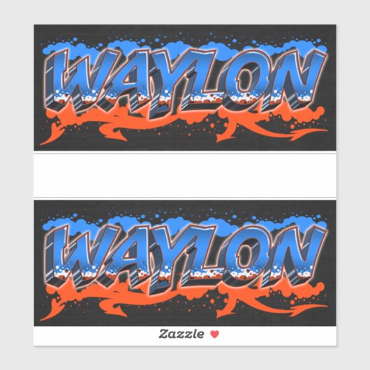 Waylon Vorname Name Graffiti Aufkleber Sticker (Blatt)