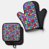 Waymaker Bio Oven Mitt Ofenhandschuh & Topflappen-Set (Vorderseite/Rückseite)