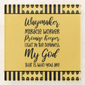 Waymaker Christlich Glass Untersetzer (Vorderseite)