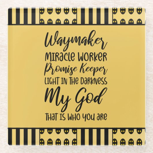 Waymaker Christlich Glass Untersetzer (Vorderseite)