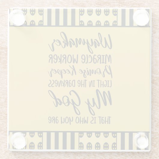 Waymaker Christlich Glass Untersetzer (Rückseite)