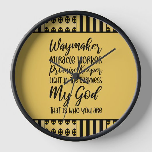 Waymaker Christlich Wall Clock Uhr (Vorderseite)