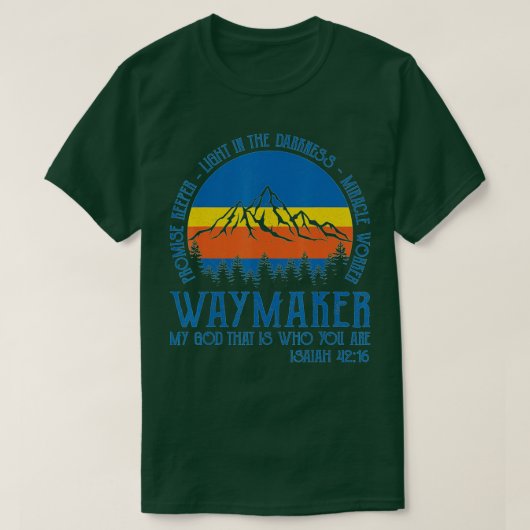 Waymaker Miracle Worker Jesus Christ Christliche R T-Shirt (Design vorne)
