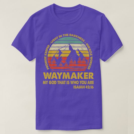 Waymaker Miracle Worker Promise Keeper Christlich T-Shirt (Design vorne)